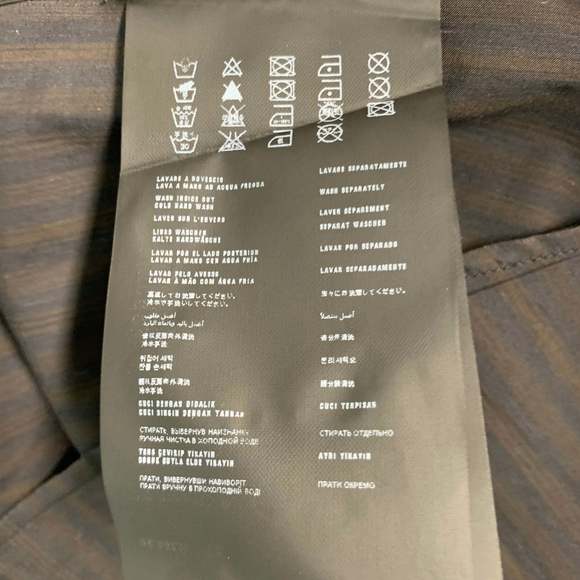 PRADA Brown Black Stripe Cotton Button Up Long Sleeve Shirt - Picture 6 of 7